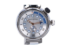 ルイヴィトン QA124 タンブール ストリート ダイバー パシフィックホワイト クオーツ 腕時計の注目の高価買取実績です。
