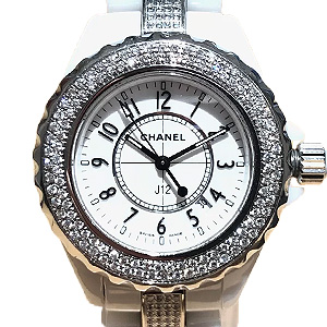 シャネル H0967 J12 ダイヤベゼル クオーツ腕時計 買取相場例です