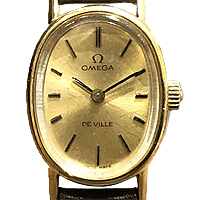 オメガ ゴールドケース デヴィル オーバルフェイス レディース 腕時計 買取相場例です