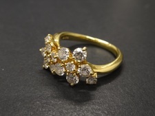 銀座本店でタサキのデザイン ダイヤモンド リングを買取致しました。状態は-