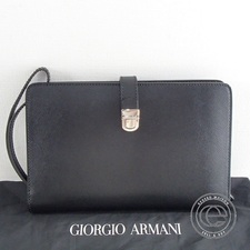 ジョルジオアルマーニのレザーセカンドバッグ買取。アルマーニ売るならへ状態は通常使用感のある中古品