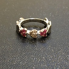 ピンクサファイア×ダイヤモンドの指輪をお買取りいたしました。状態は-