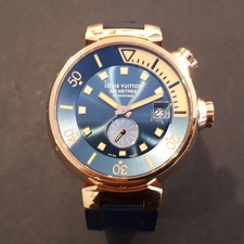 ルイヴィトンのタンブールダイバー自動巻きラバーベルト時計を買取。東京都港区のブランド時計買取店「広尾店」状態は通常使用感のある中古品