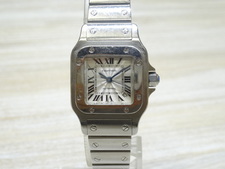 銀座本店で、カルティエのサントスガルベSM SS 腕時計を買取致しました。状態は通常使用感があるお品物です。