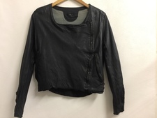 鴨江店にて、シシのブラックのダブルライダースジャケットを高価買取致しました。状態は通常使用感があるお品物です。