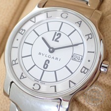 ブルガリのST35Sソロテンポ クォーツ時計を買取させて頂きました。ブランド時計買取ならへ状態は通常使用感のある中古品