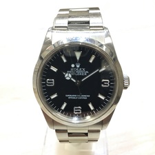 ロレックスのエクスプローラーⅠ Ref.14270 SS 黒文字盤  自動巻き時計を銀座本店にて買取しました。状態は一部難のあるお品物です。