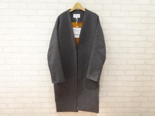 エンフォルドのグレー×オレンジ ノーカラー リバーコートをブランド洋服買取の銀座本店で買取致しました。状態は未使用品です。
