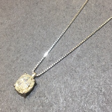 銀座本店でPt900×Pt850 のベリーライトイエロー ダイヤモンド ネックレスを買取りました。状態は-