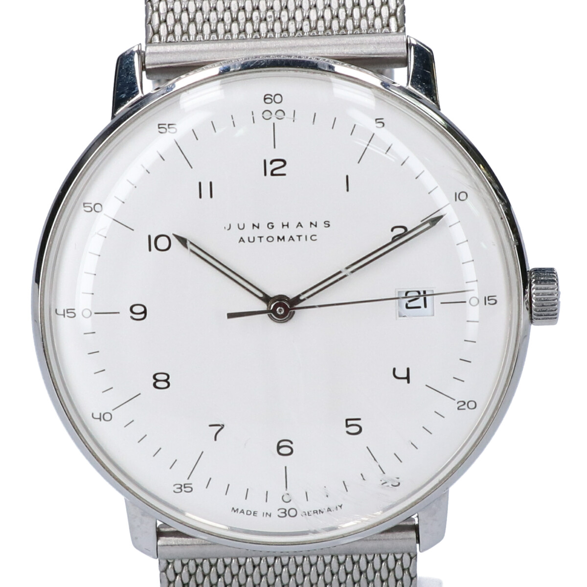 ユンハンスの27.4700 Max Bill Automatic Date マックス・ビル SS 自動巻き時計の買取実績です。