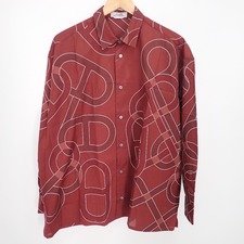 エルメスの国内正規 コットン素材の袖口セリエ釦 シェーヌダンクル総柄 長袖シャツを広尾店で買取いたしました。状態は未使用品です。