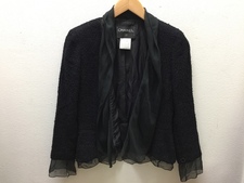 浜松鴨江店で、シャネルの黒の00T ナイロン×ウールのジャケットを買取りました。状態は通常使用感があるお品物です。