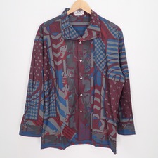 広尾店にてエルメスの袖口セリエ釦 総柄長袖シャツを買取致しました。状態は綺麗な状態の中古美品です。