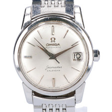 新宿店で、オメガの1950年製 シーマスター カレンダー 自動巻き 腕時計を買取しました。状態は若干の使用感がある中古品です。