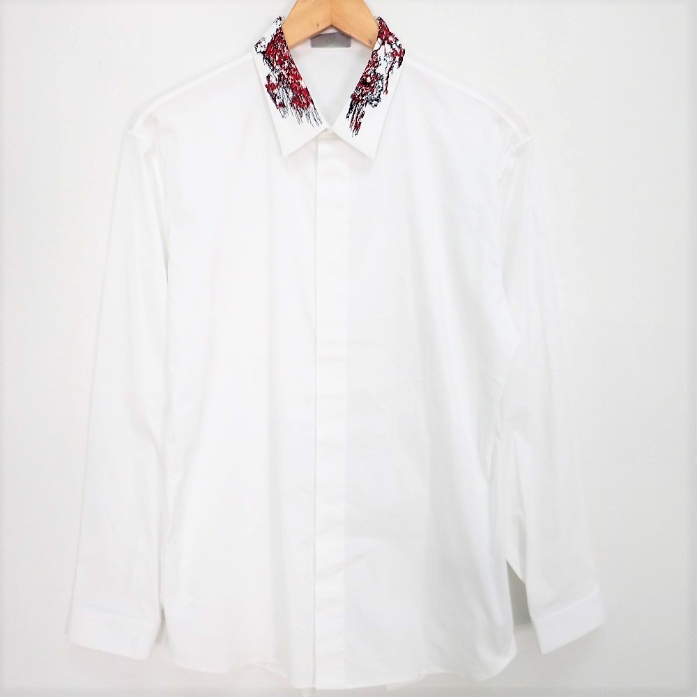 ディオールオムの763C537W2835 襟刺繍 比翼長袖シャツの買取実績です。