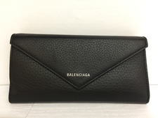 浜松入野店で、バレンシアガの黒の499207 ペーパー ザシンマニーの長財布を買取りました。状態は通常使用感があるお品物です。