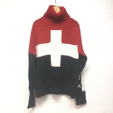 ラルフローレンRLX アルパカ混ウール スイス国旗柄 タートルネックニットセーターを銀座本店で買取いたしました。状態は未使用品です。