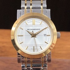 大阪心斎橋店にて、バーバリーのヘリテージ、白文字盤腕時計/レディースウォッチ(イエローゴールド×ステンレス、BU1359)を高価買取いたしました。　状態は通常使用感のお品物です。※不動