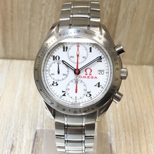 銀座本店で、オメガの323.10.40.40.04.001 オリンピック記念モデルのスピードマスター デイト 自動巻き腕時計を買取いたしました。状態は通常使用感がある中古のお品物です。