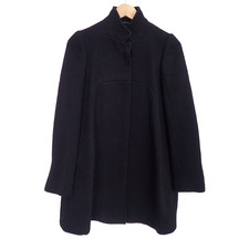 ステラマッカートニーの黒 スタンドカラー ウールコートを買取させていただきました。宅配買取センター状態は通常使用感のある中古品