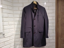新宿店で、ムーレーのSI/BASSANI AQUA PROOF ネイビー シングル チェスターコートを買取しました。状態は数回使用程度の新品同様品です。