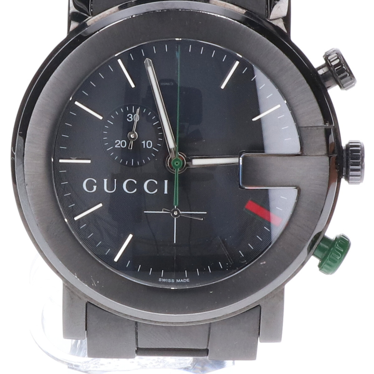グッチの101M　クロノグラフクオーツ腕時計　ブラック　 YA101331MSS 101M PVDの買取実績です。
