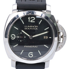 パネライのPAM00312 ルミノール マリーナ 1950 3デイズ シースルーバック自動巻時計を買取させていただきました。宅配買取センター状態は若干の使用感がある中古品です。