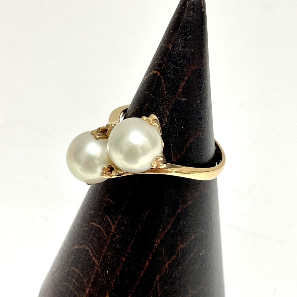 パール・真珠のK18YG 天然アコヤパール(7mm) リングの買取実績です。
