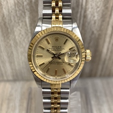 銀座本店で、ロレックスの型番が69173のE番のYG×SSコンビのデイトジャストの腕時計を買取ました。状態は若干の使用感がある中古品です。