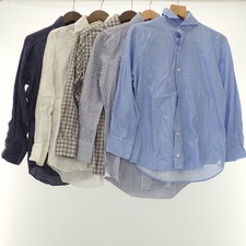 大阪心斎橋店の出張買取にて、フィナモレの長袖ボタンシャツ/ドレスシャツ/Yシャツ、計5点セット(無地ｘ3/ストライプｘ1/チェックｘ1)を高価買取いたしました。状態は多少使用感が見られるお品物です。