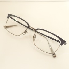 銀座本店で、増永眼鏡のモデル名がNY LIFEの度入りレンズのスクエアシェイプのコンビメガネフレーム眼鏡を買取いたしました。状態は未使用品です。
