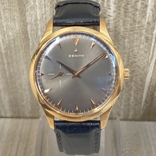 銀座本店で、ゼニスの750素材の18.2010.681エリートウルトラシン自動巻き腕時計を買取いたしました。状態は使用感の強いお品物です。