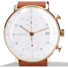 渋谷店でユンハンスの027/7800-00、Max Bill by Junghans Chronoscope自動巻き腕時計を買取いたしました状態は若干の使用感がある中古品です。