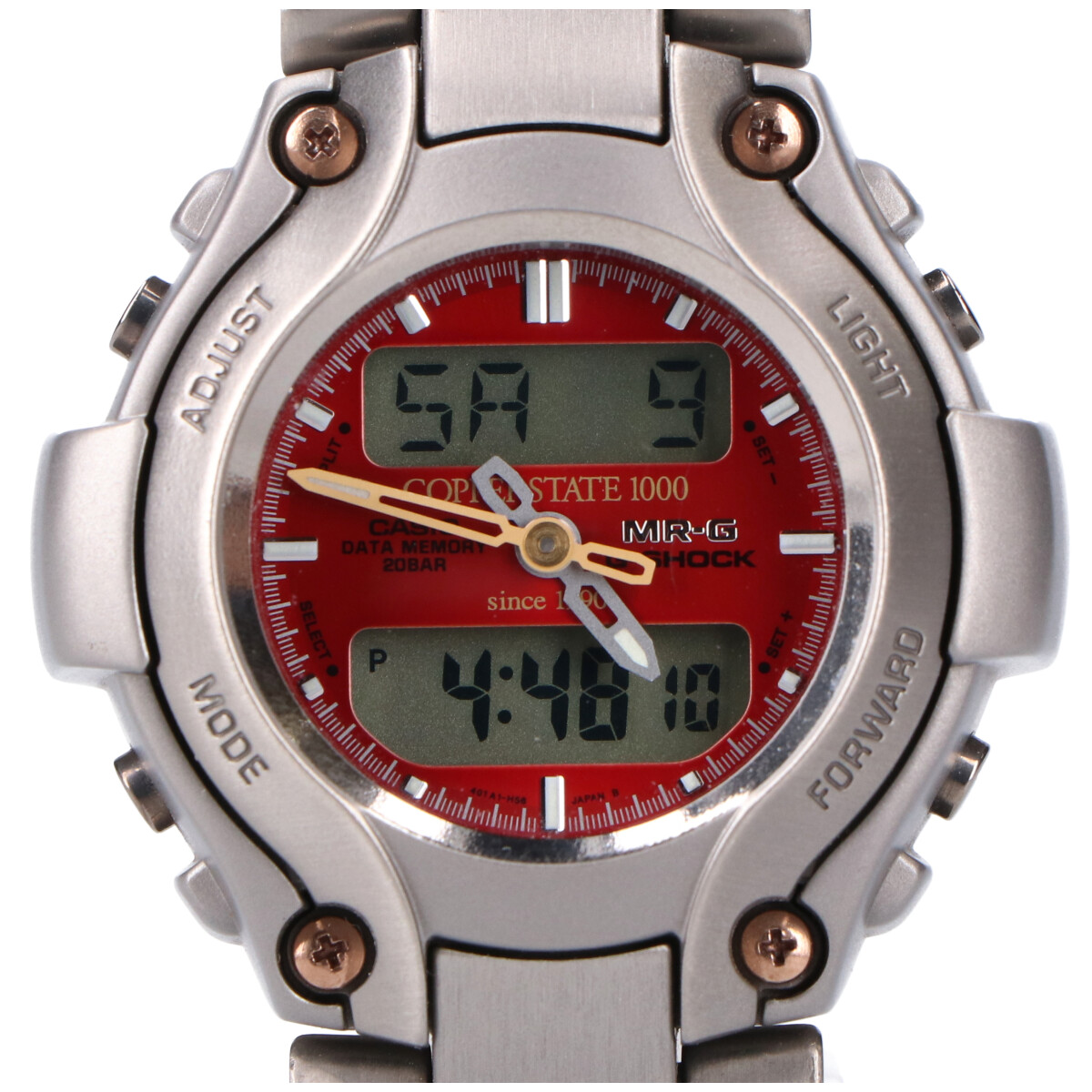 G-SHOCKのシルバー MRG-130TC チタン MR-Gシリーズ クーパーステイト デジアナ腕時計の買取実績です。