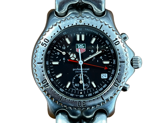 タグ・ホイヤーのS/el セルシリーズ CG1110-0 プロフェッショナル クロノグラフ 黒文字盤クオーツ時計の買取実績です。