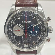 浜松入野店でゼニスのエルプリメロ、クラシックカーズの自動巻き時計を買取しました。状態は若干の使用感がある中古品です。