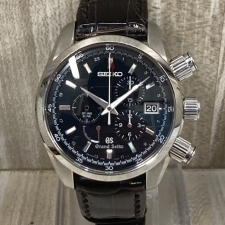 グランドセイコー Cal.9R86 スプリングドライブ クロノグラフ機能付き シースルーバック クロコダイルベルト腕時計 SBGC007 買取実績です。