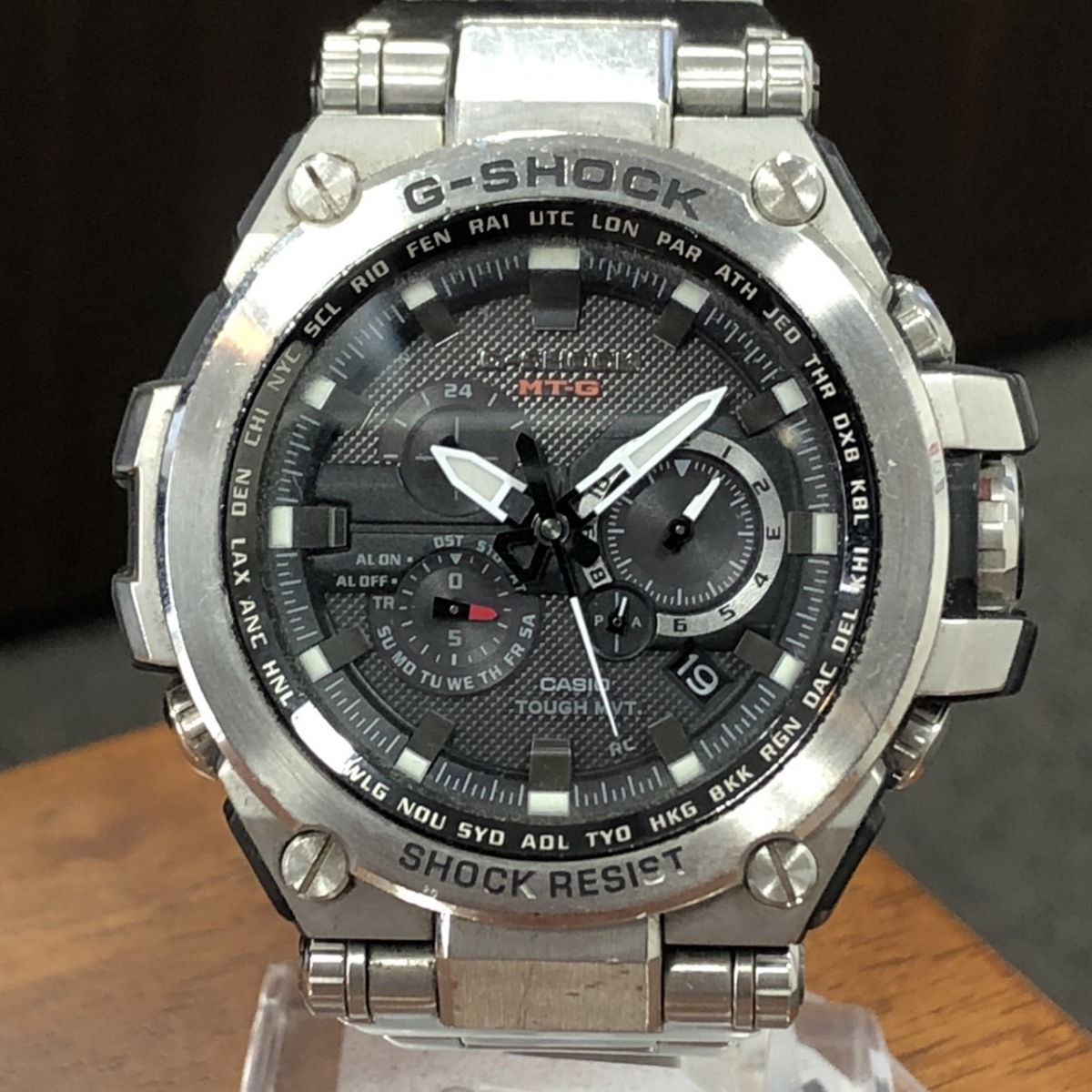 G-SHOCKのMTG-S1000D アナログ電波ソーラー腕時計 ステンレスベルトの買取実績です。