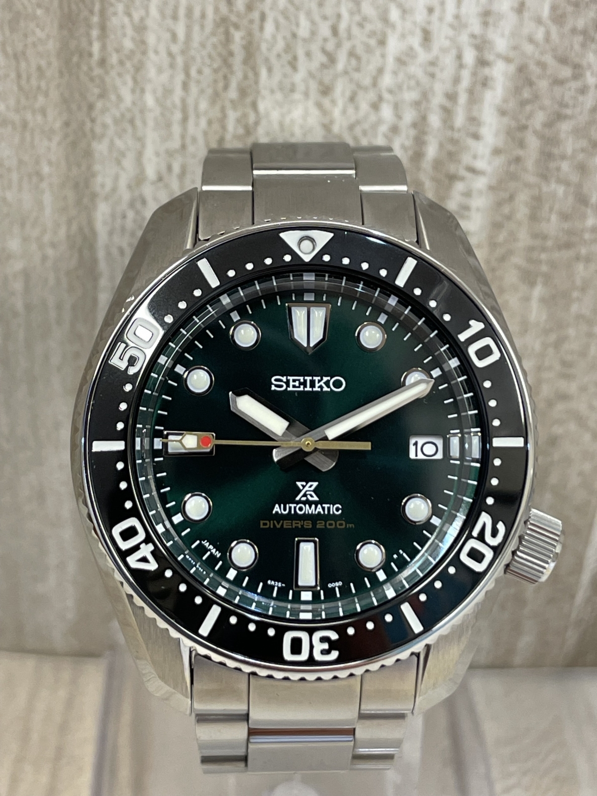 セイコーのSS グリーン文字盤 SBDC133 プロスペックス セイコー140周年記念 国内1500本限定 ダイバースキューバ 自動巻き時計の買取実績です。