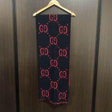 心斎橋店にて、グッチのGGジャガード柄ウールシルクスカーフ(495592-4G350-4074)を高価買取いたしました。状態は綺麗な状態のお品物です。