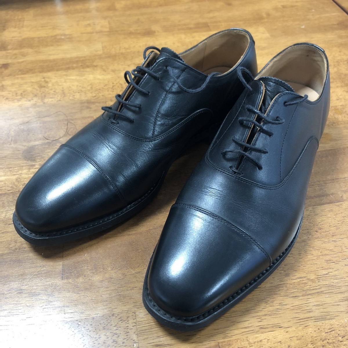 スコッチグレインのブラック R1766 シャインオアレイン 内羽根キャップトゥ レザーシューズ・革靴の買取実績です。