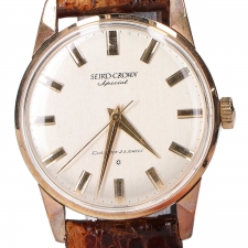 渋谷店で、セイコークラウンの腕時計、J14100、Cal.341の腕時計を買取ました。状態は若干の使用感がある中古品です。