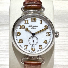 渋谷店で、ロンジンのL2.309.4.23.2、ヘリテージ1918、自動巻き腕時計を買取りました。状態は綺麗な状態の中古美品です。