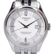 銀座本店でティソのT108.408.11.037.00、T-クラシックバラードパワーマティック80、自動巻き腕時計を買取いたしました。状態は綺麗な状態の中古美品です。