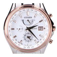 新宿店で、シチズンの腕時計、エクシードのAT9134-68W、Cal.H820を買取ました。状態は未使用品です。