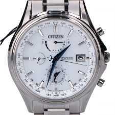 シチズン AT9130-69W エクシード 45周年記念モデル エコドライブ電波腕時計 買取実績です。