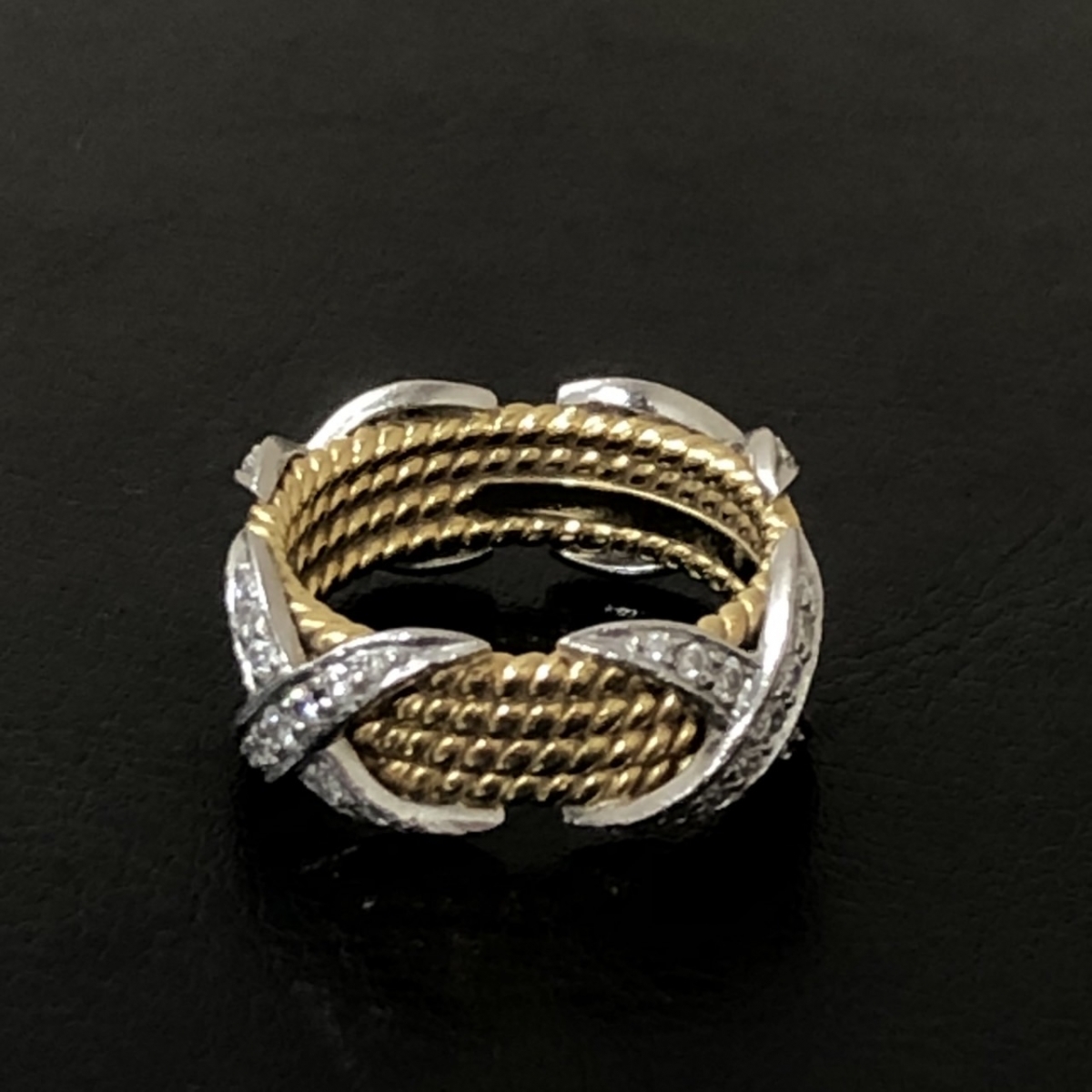 ティファニーの750×Pt900 ダイヤモンド ジャンシュランバージェ 4ロウロープリング 指輪の買取実績です。