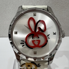 浜松入野店で、グッチのウサギカプセルコレクションのレディース腕時計、Gタイムレスウォッチを買取ました。状態は若干の使用感がある中古品です。
