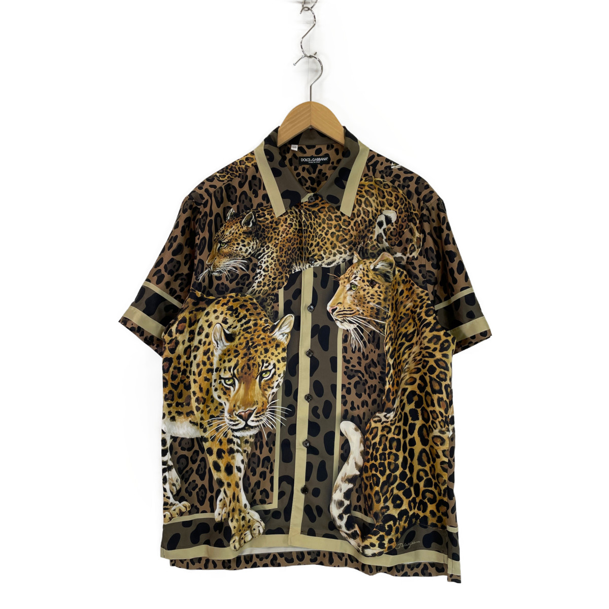 ドルチェ&ガッバーナのレオパード ヒョウ G5FX9T シルク 開襟 半袖シャツの買取実績です。