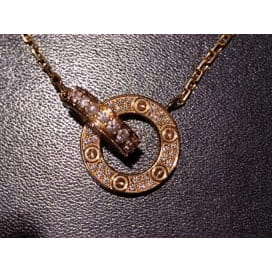 買取実績：750YG パヴェダイヤ ラブネックレス